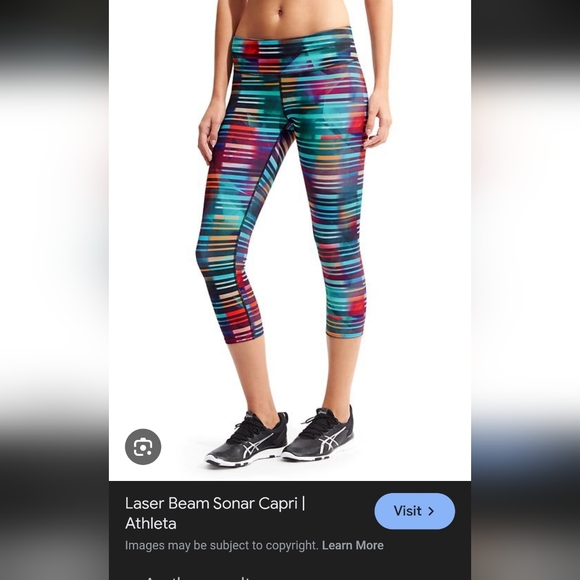 Athleta Pants - Athleta Laser Beam Sonar Capri Leggings Pants 